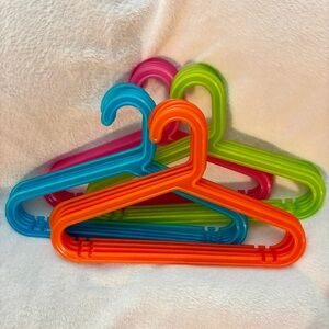 (16) IKEA BAGIS Colorful Plastic Children Kids Clothes Coat Hangers Small 13"x8"
